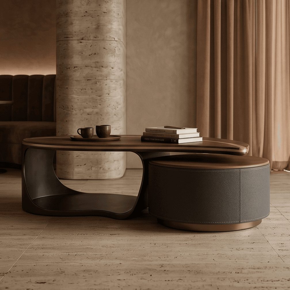 Curved Console Table Luxury Hospitality Angle 4
