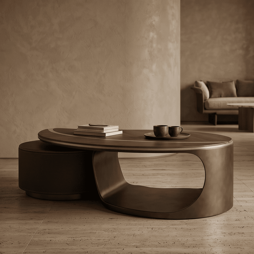 Curved Console Table Luxury Hospitality Angle 3