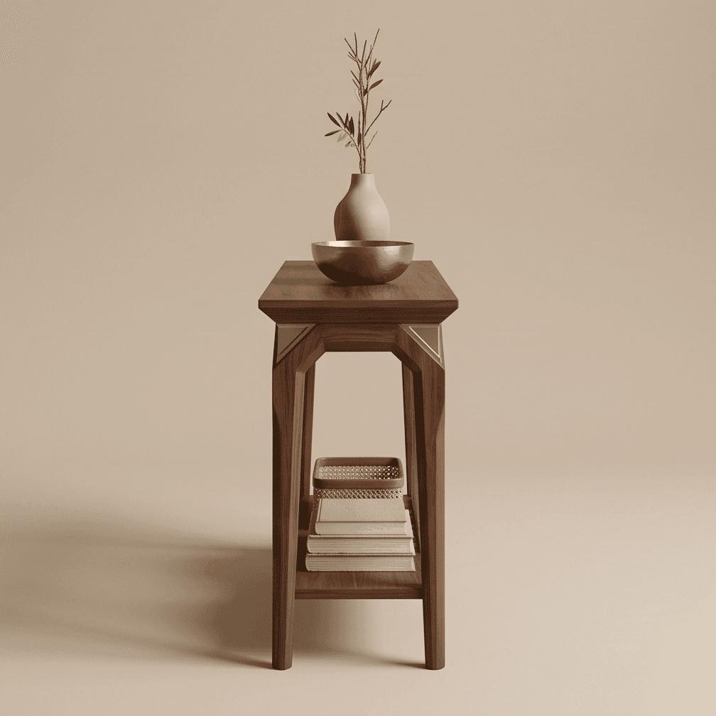 Wooden Console Table Angle 4