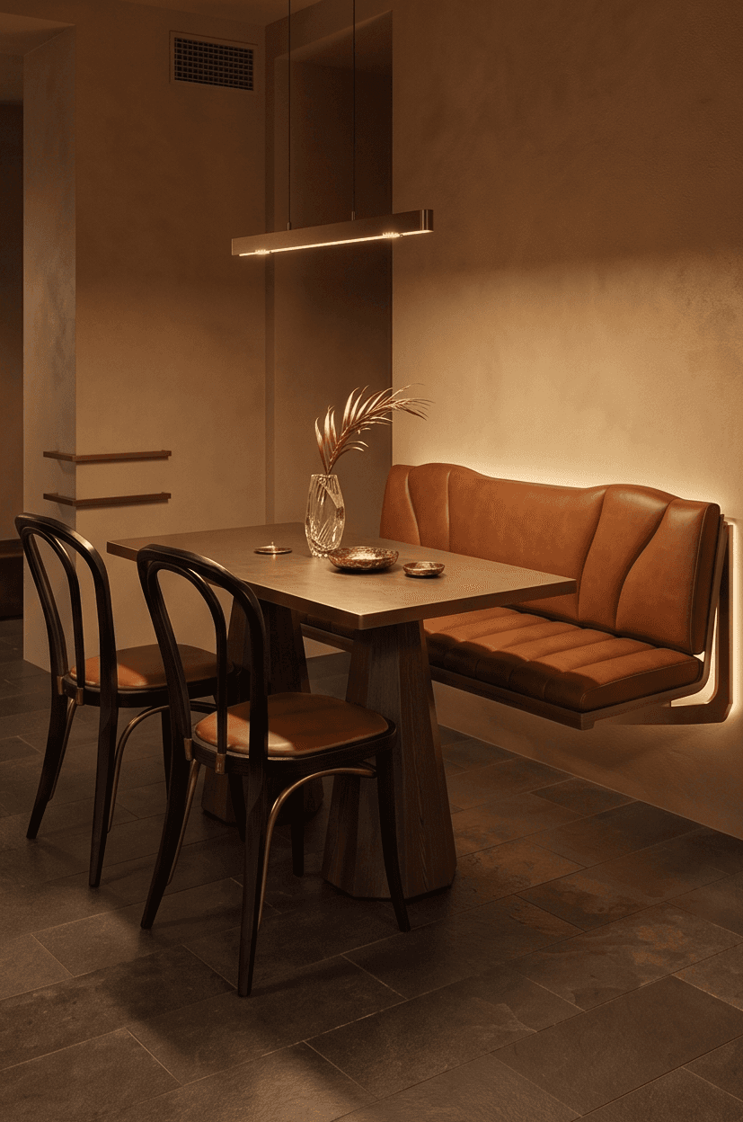 Leather Lounge Dining Set Restaurant Hospitality