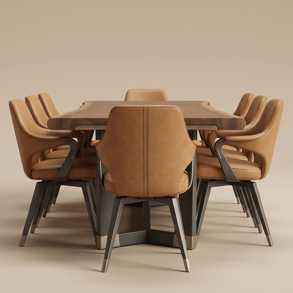 Luxury Hexagonal Dining Table Set Angle 3