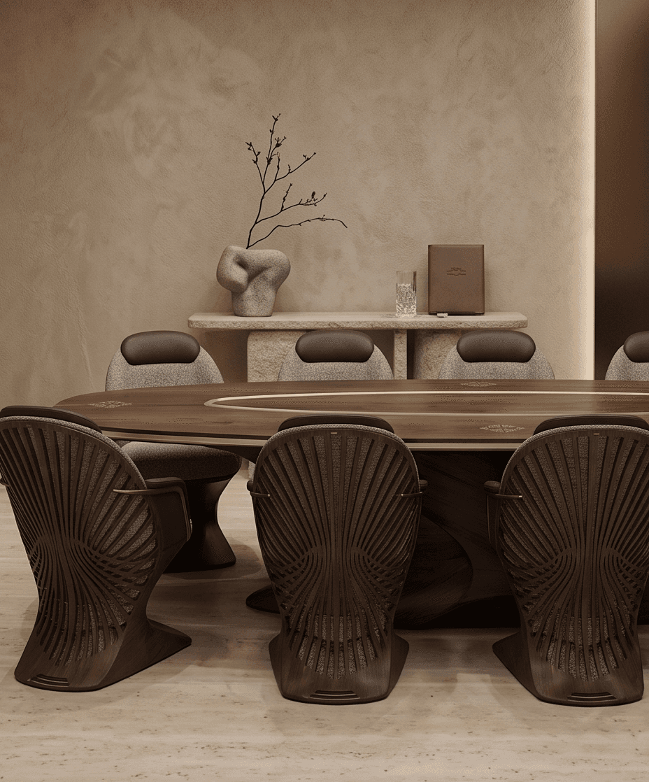 Oval Dining Table Set Modern Hospitality Angle 2