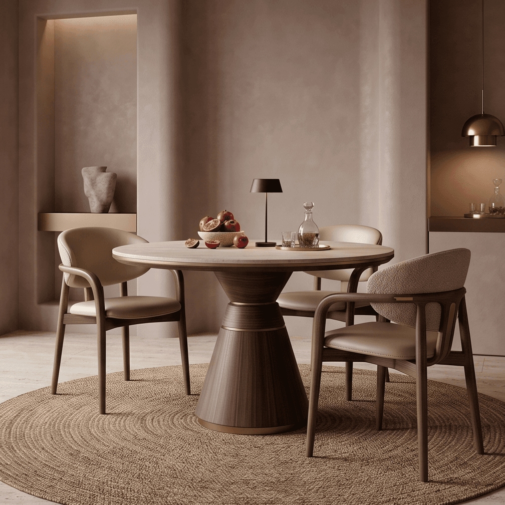 Wooden Dining Set Luxury Hospitality Angle 1