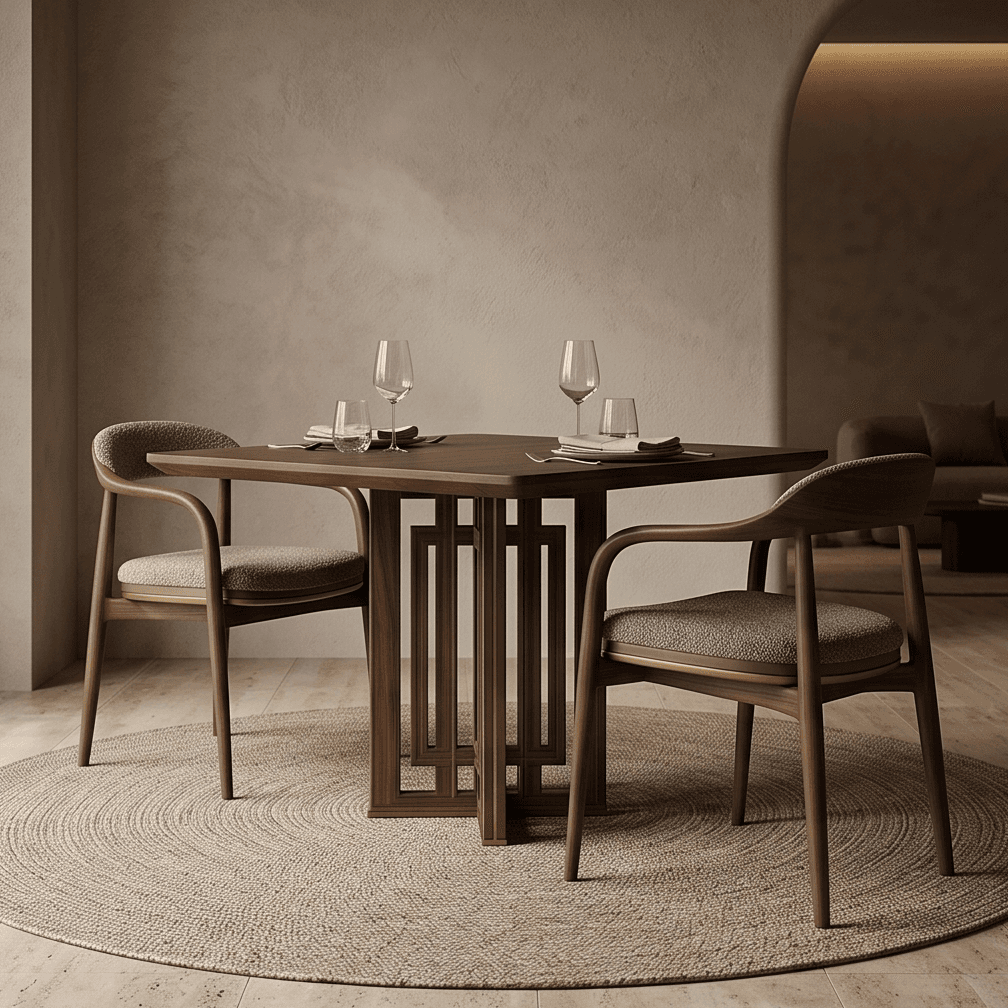Wooden Dining Set Rustic