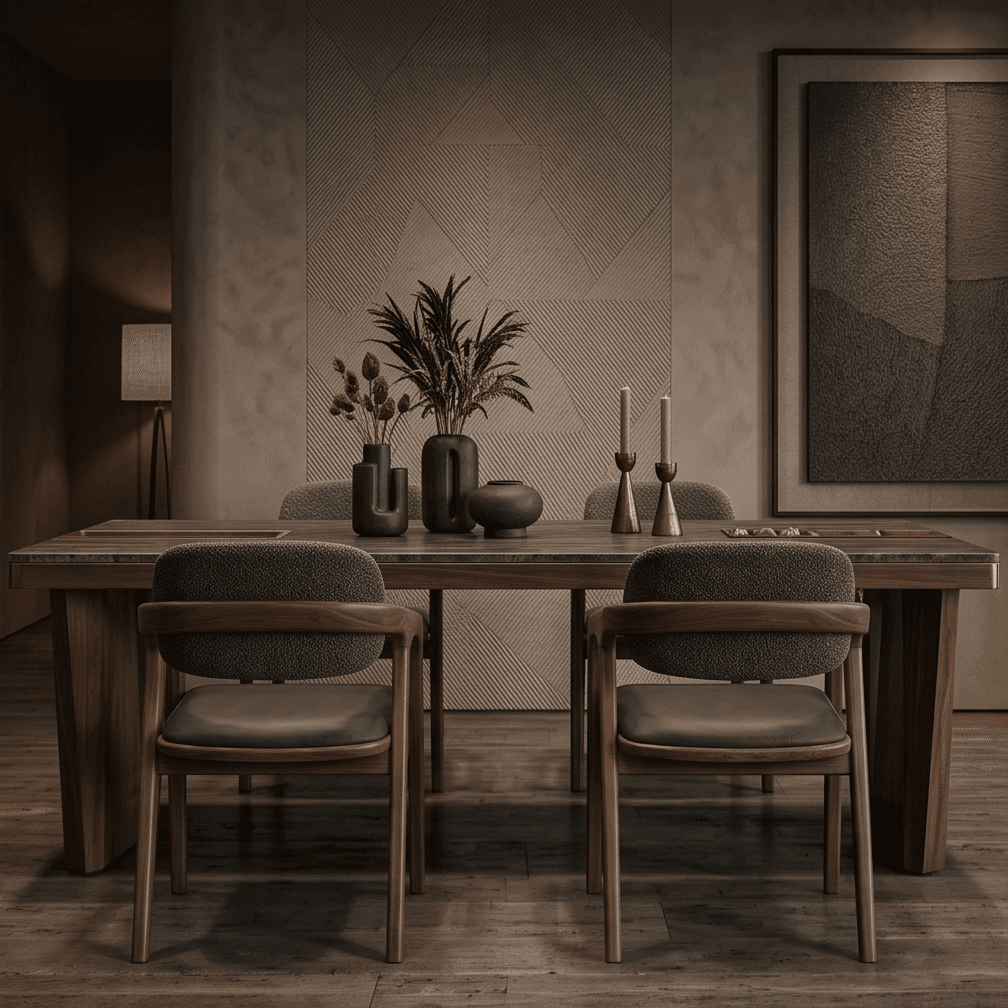 Wooden Dining Table Set Rustic Hospitality Angle 2