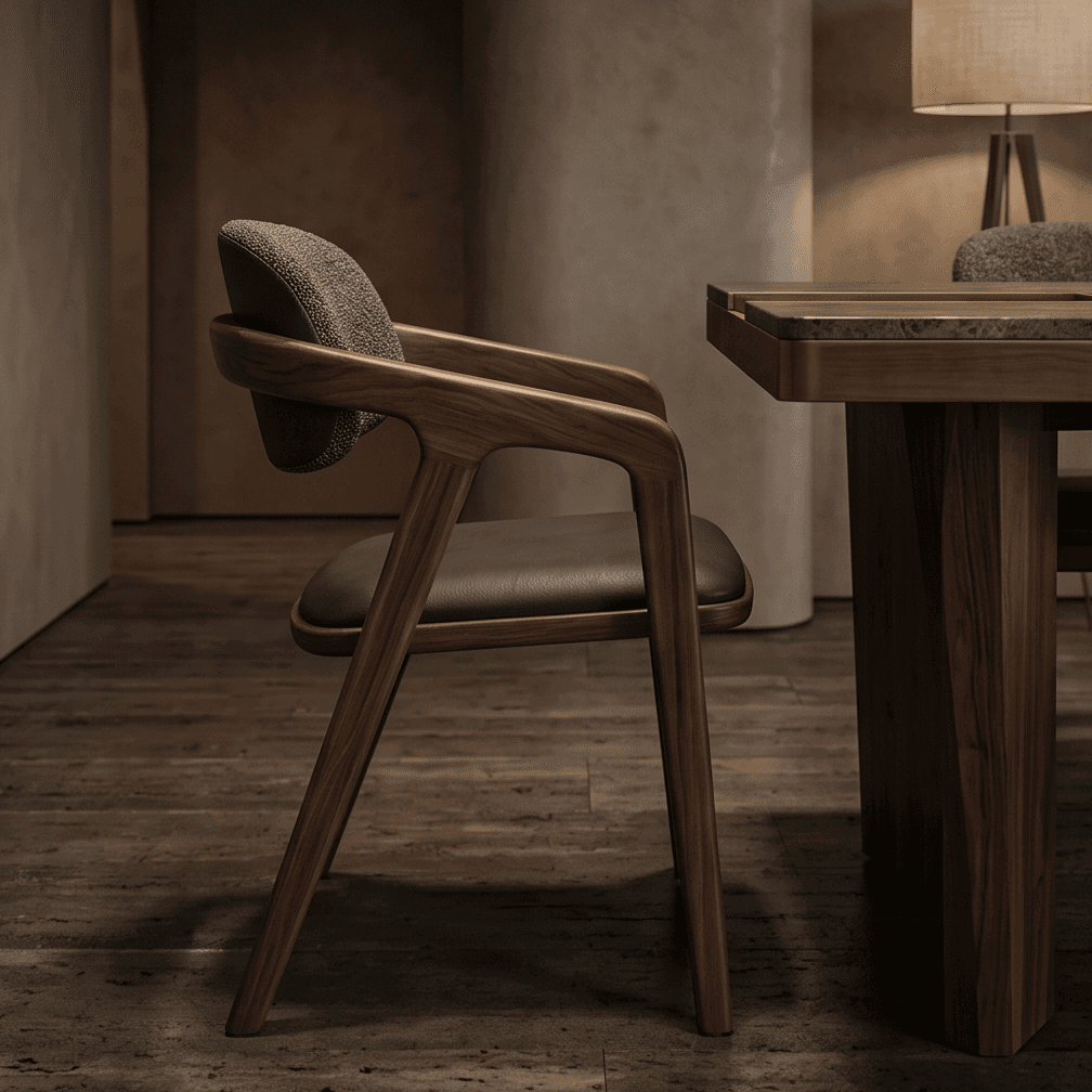 Wooden Dining Table Set Rustic Hospitality Angle 4