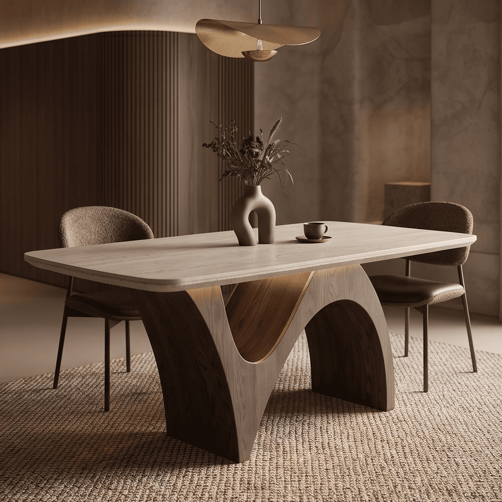 Curved Leg Dining Table Luxury Hospitality