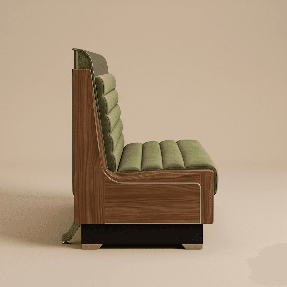 Green Velvet Lounge Chair Angle 4