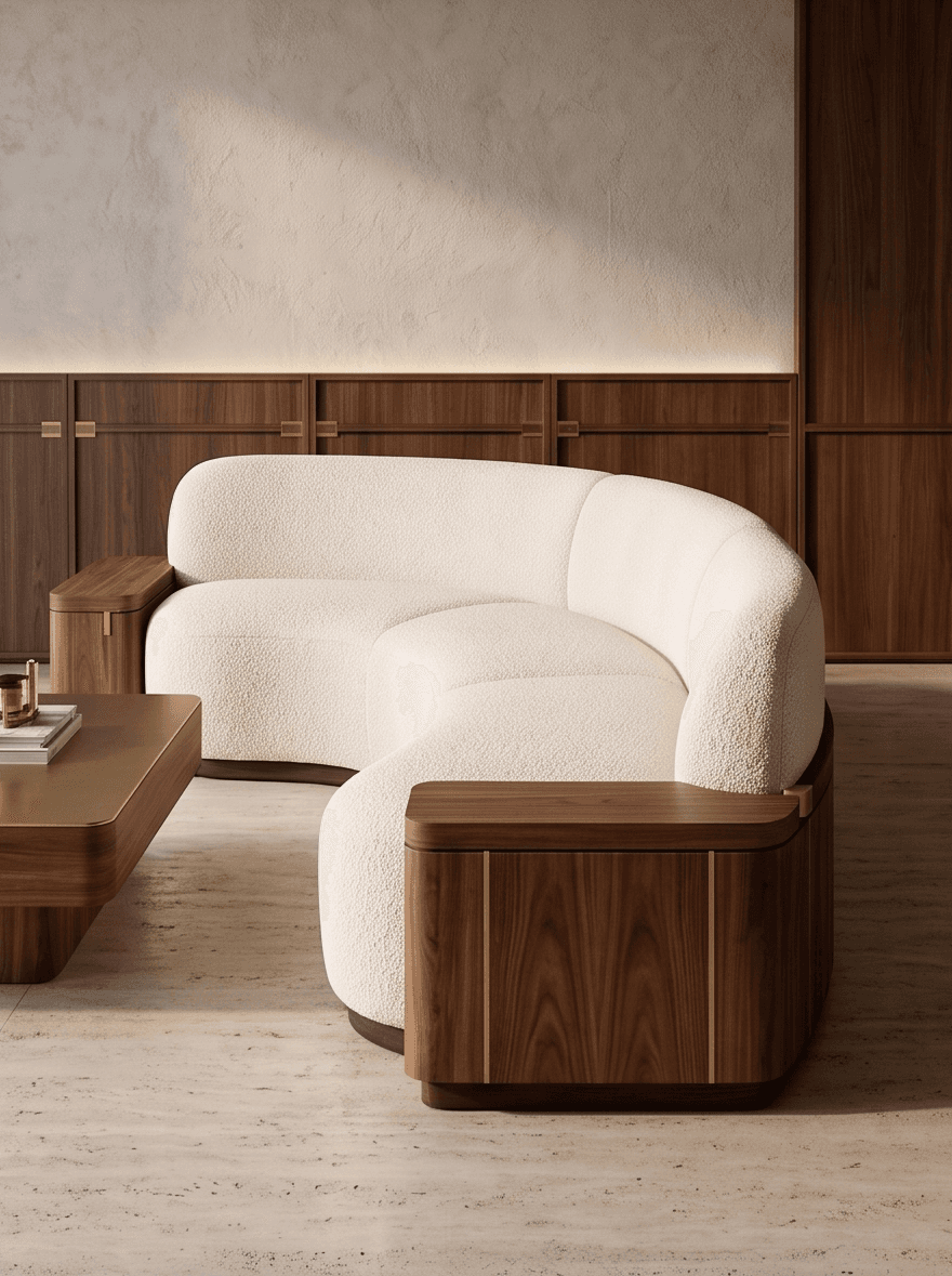 Curved Lounge Seating Luxury Angle 4