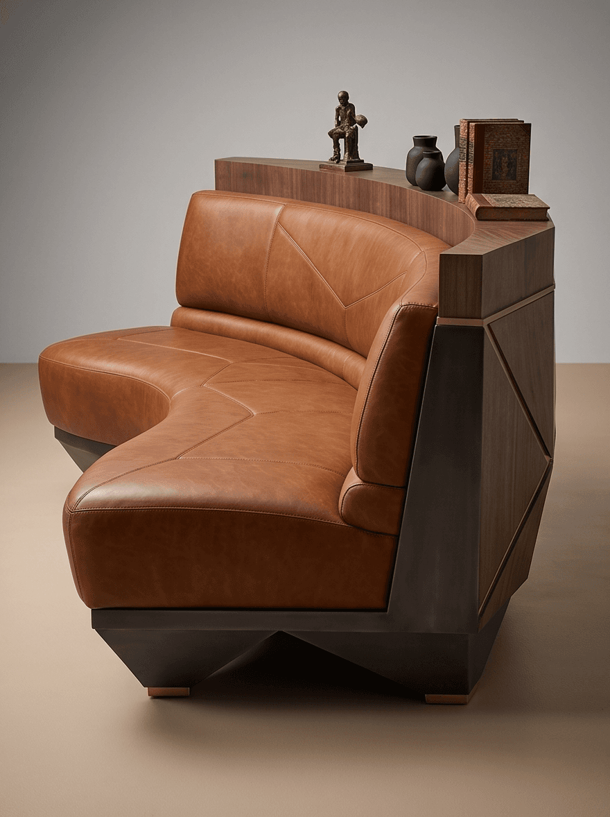 Luxurious Leather Lounge Set Angle 4