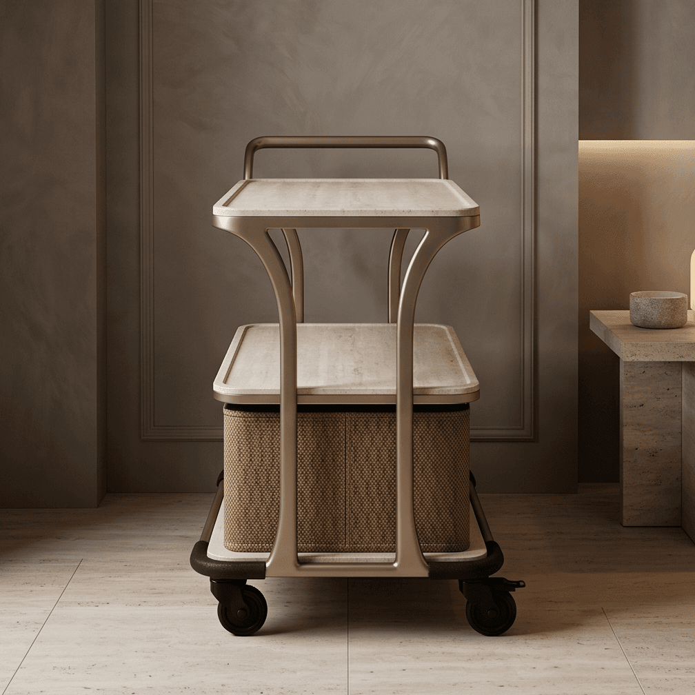 Luxury Service Cart Modern Hospitality Angle 4