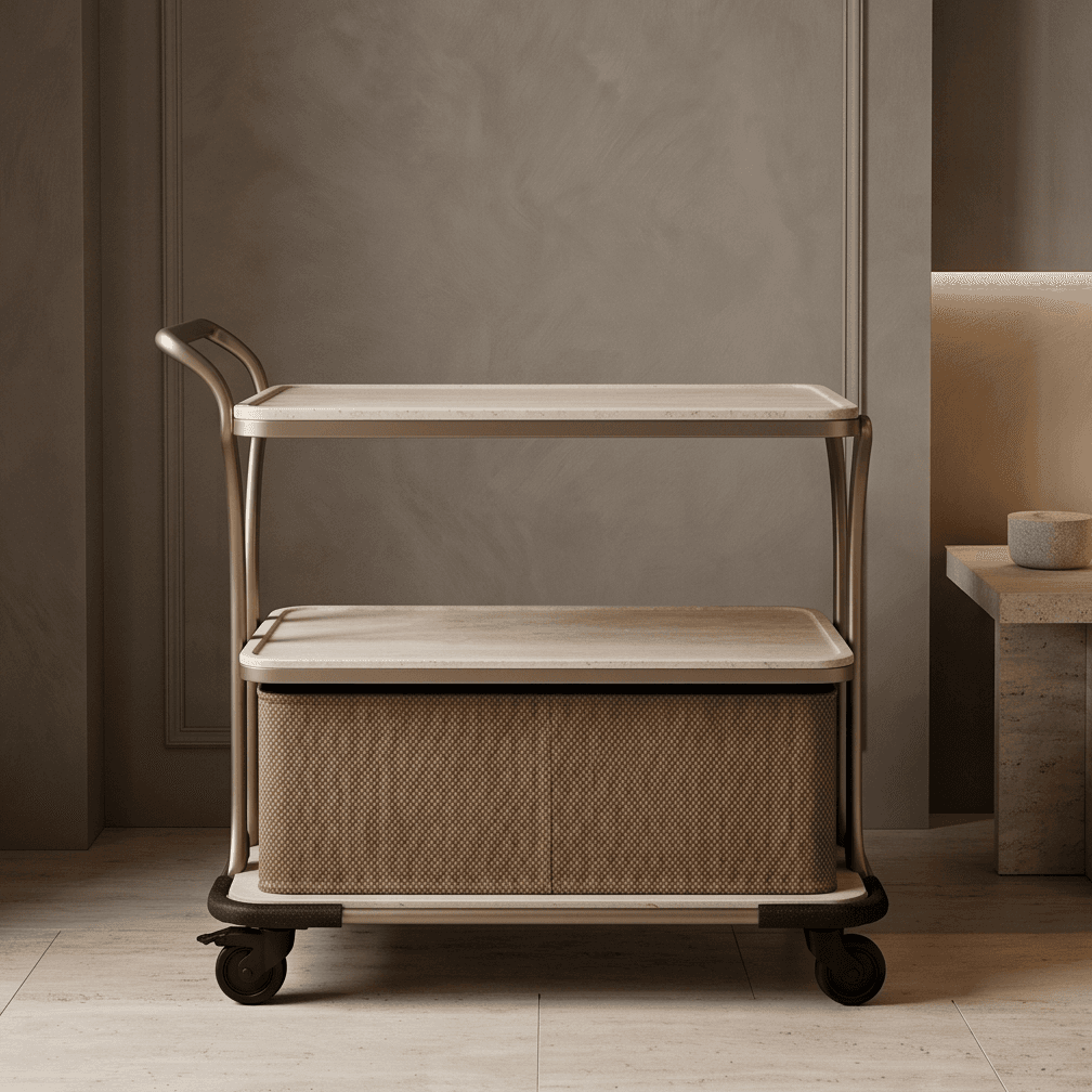 Luxury Service Cart Modern Hospitality Angle 2