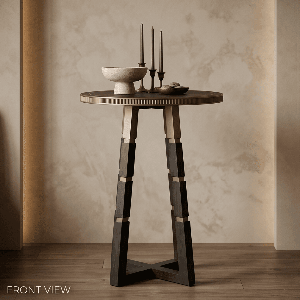 Geometric Side Table Luxury Hospitality Angle 2