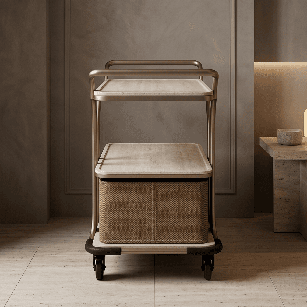 Luxury Service Cart Modern Hospitality Angle 3