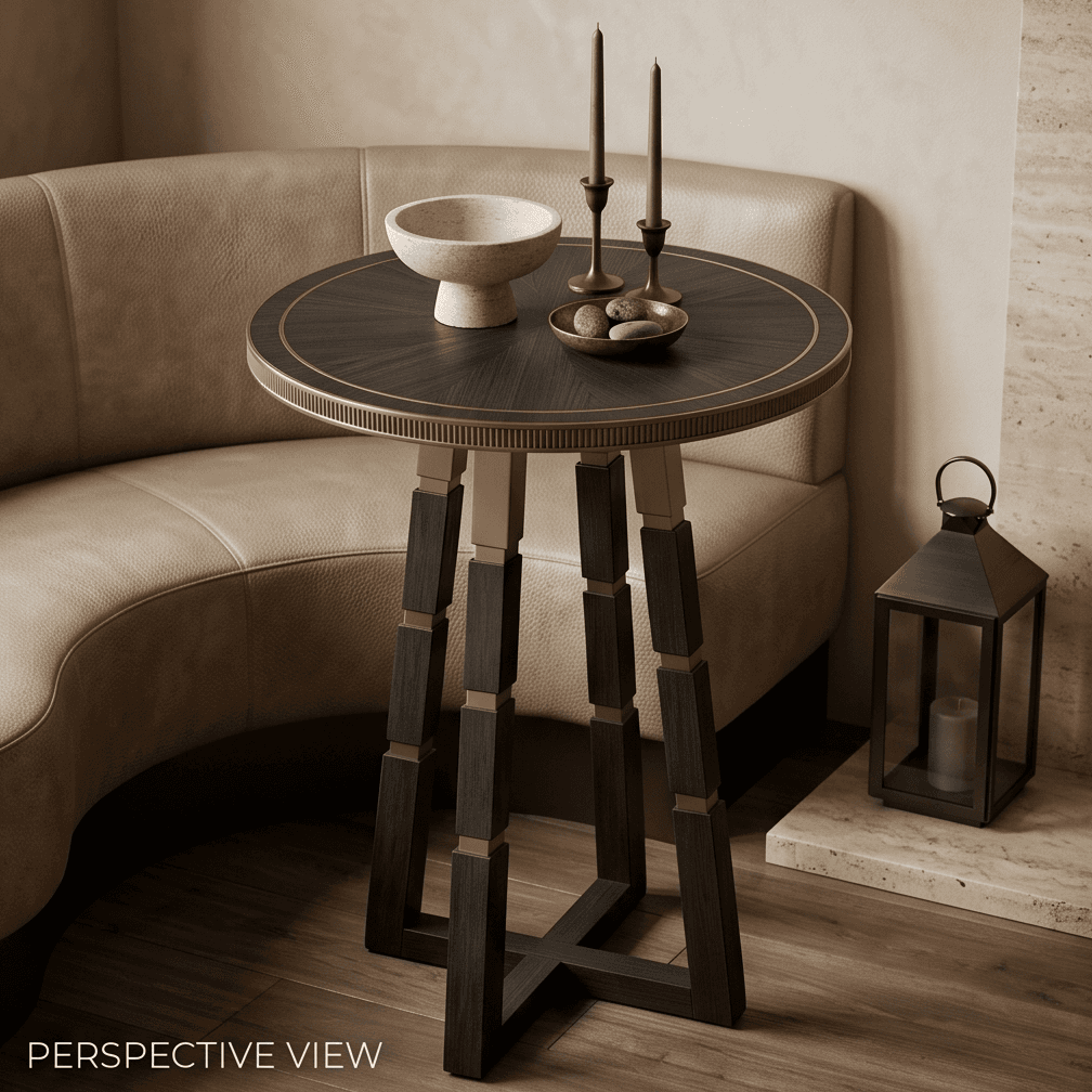 Geometric Side Table Luxury Hospitality Angle 1