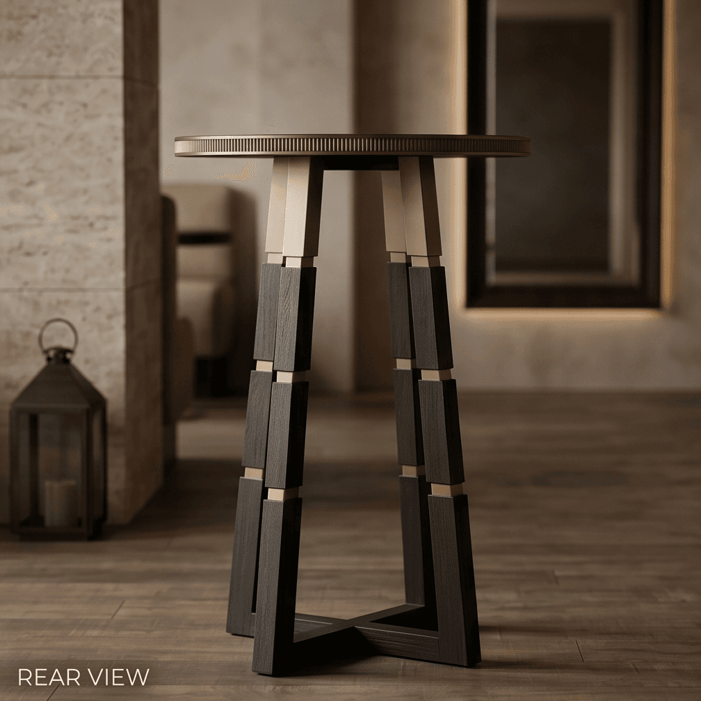 Geometric Side Table Luxury Hospitality Angle 3