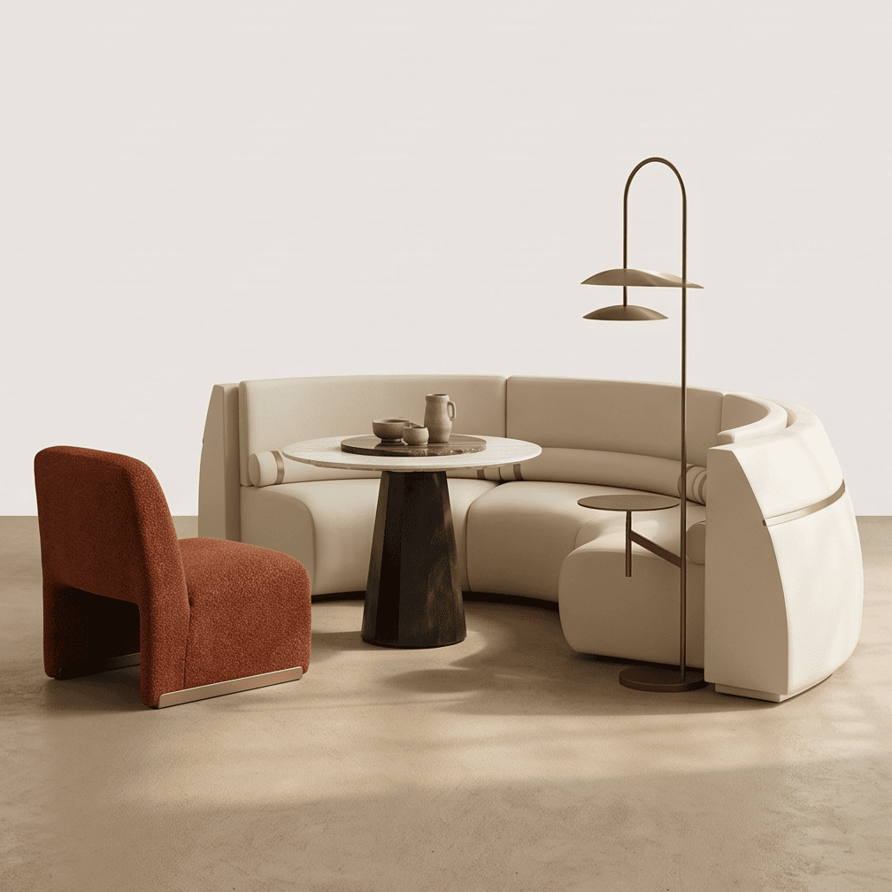 Curved Sofa Set Angle 4