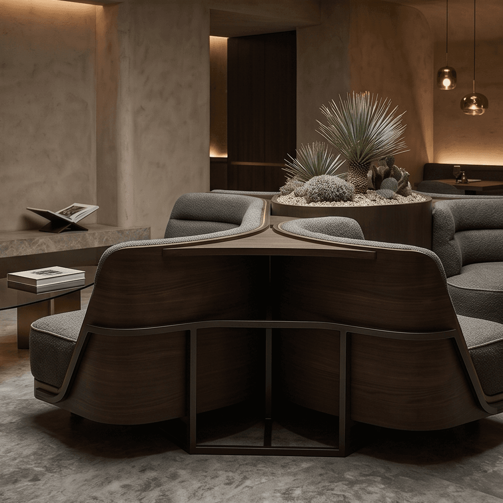 Curved Sofa Set Luxury Hospitality Angle 3