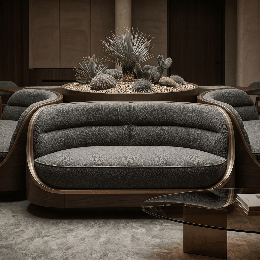 Curved Sofa Set Luxury Hospitality angle 2