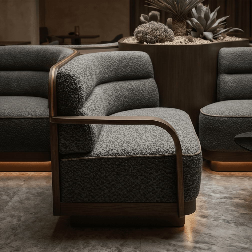 Curved Sofa Set Luxury Hospitality Angle 4