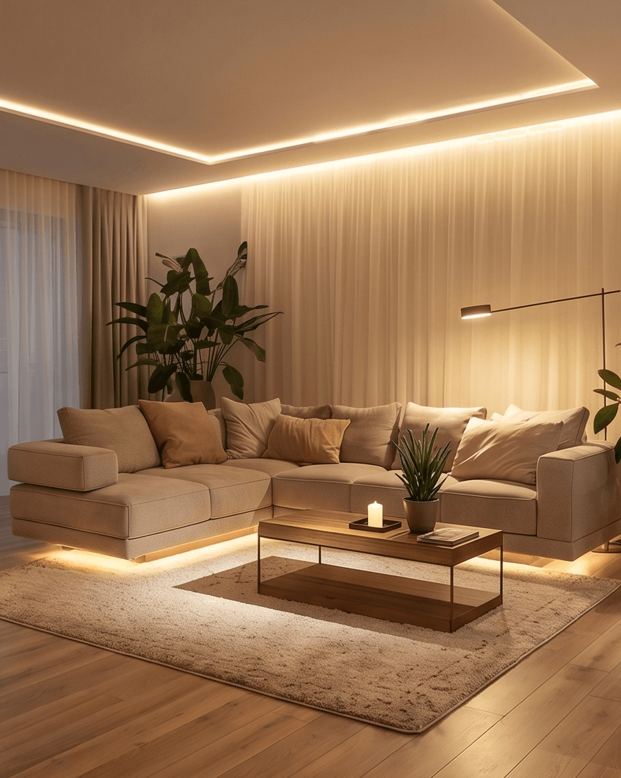 Modular Sectional Sofa Set Luxury Editorial Angle 1