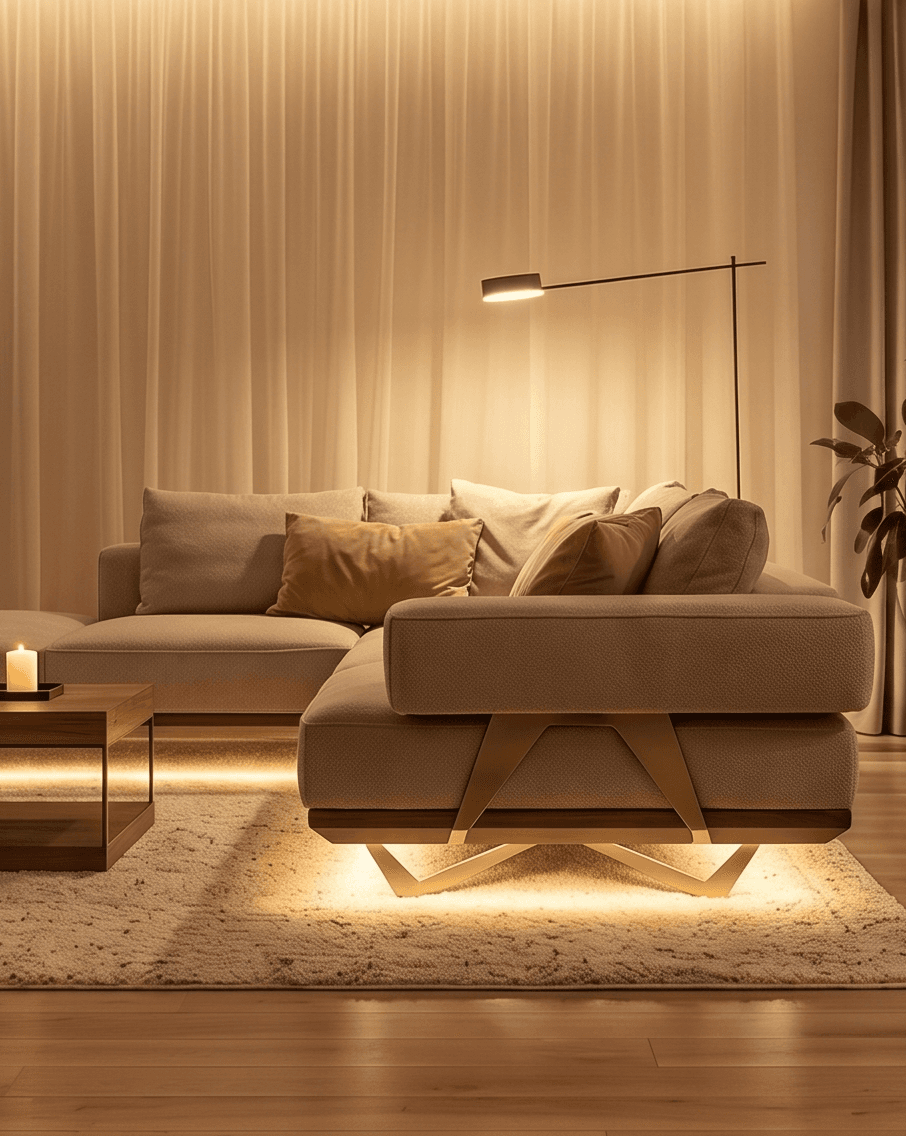 Modular Sectional Sofa Set Luxury Editorial Angle 4