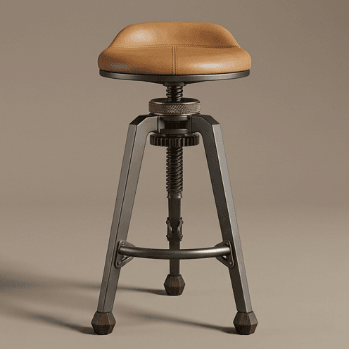 Industrial Bar Stool Angle 2