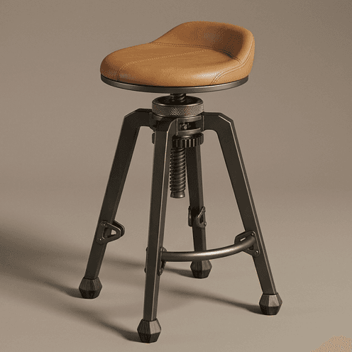 Industrial Style Barstool Angle 1