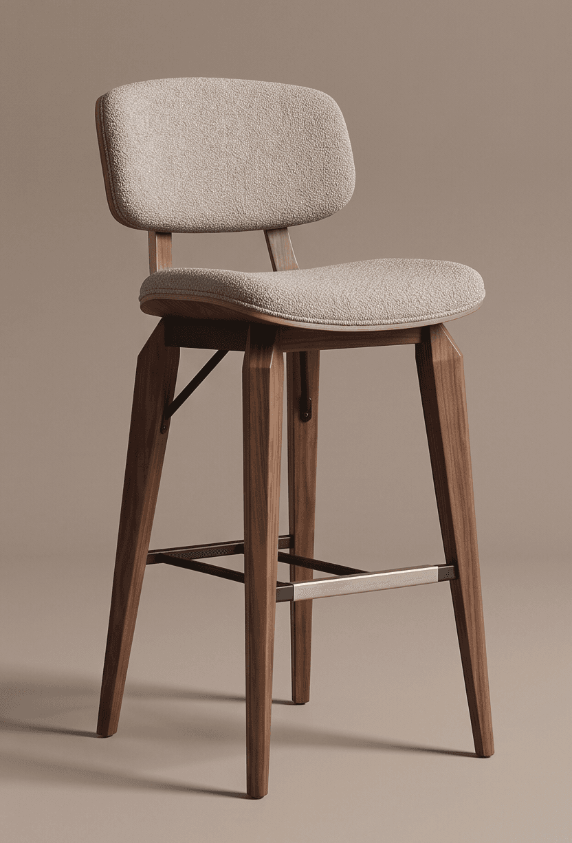Modern Bar Stool Angle 1