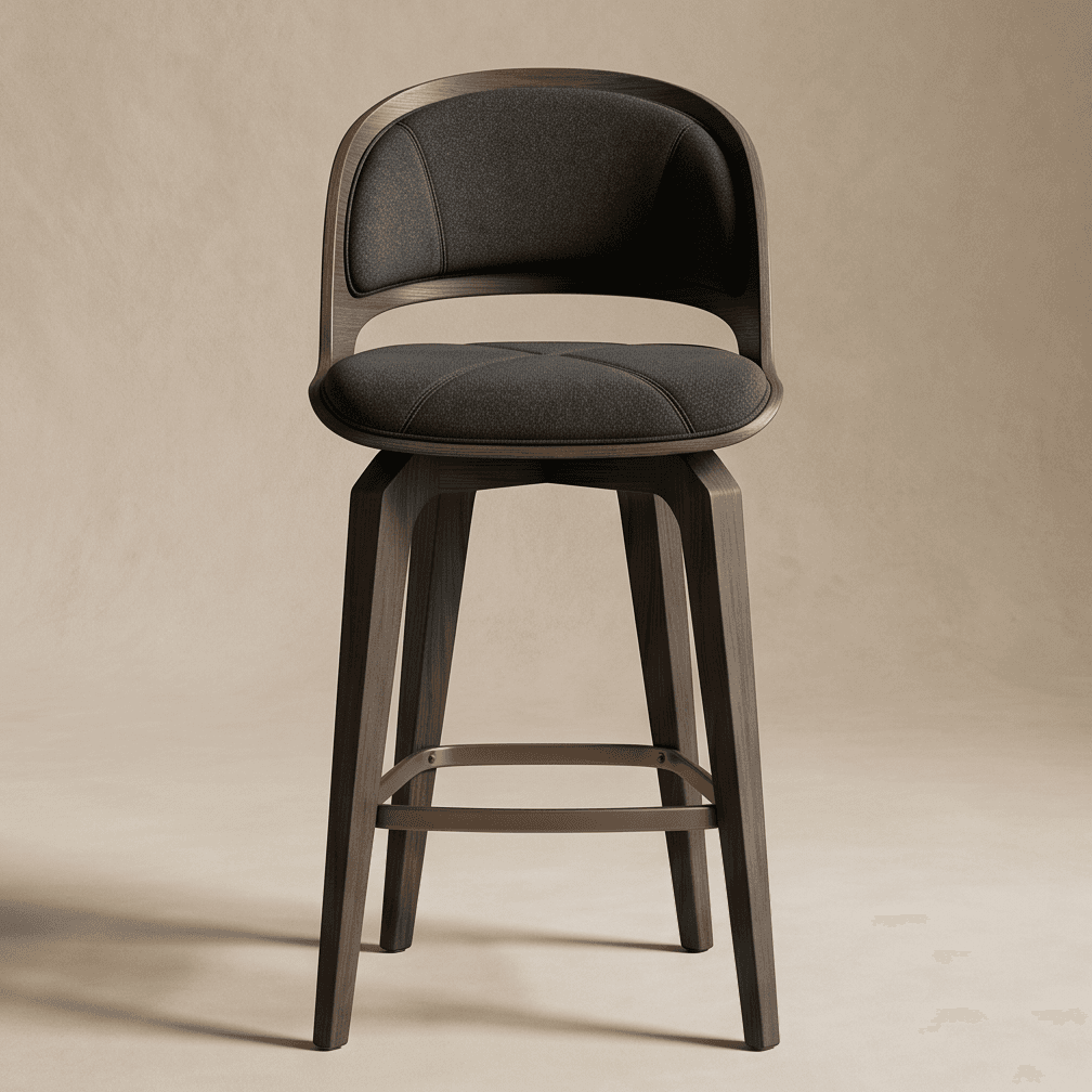 Modern Bar Stool Set Velvet Luxury Angle 2