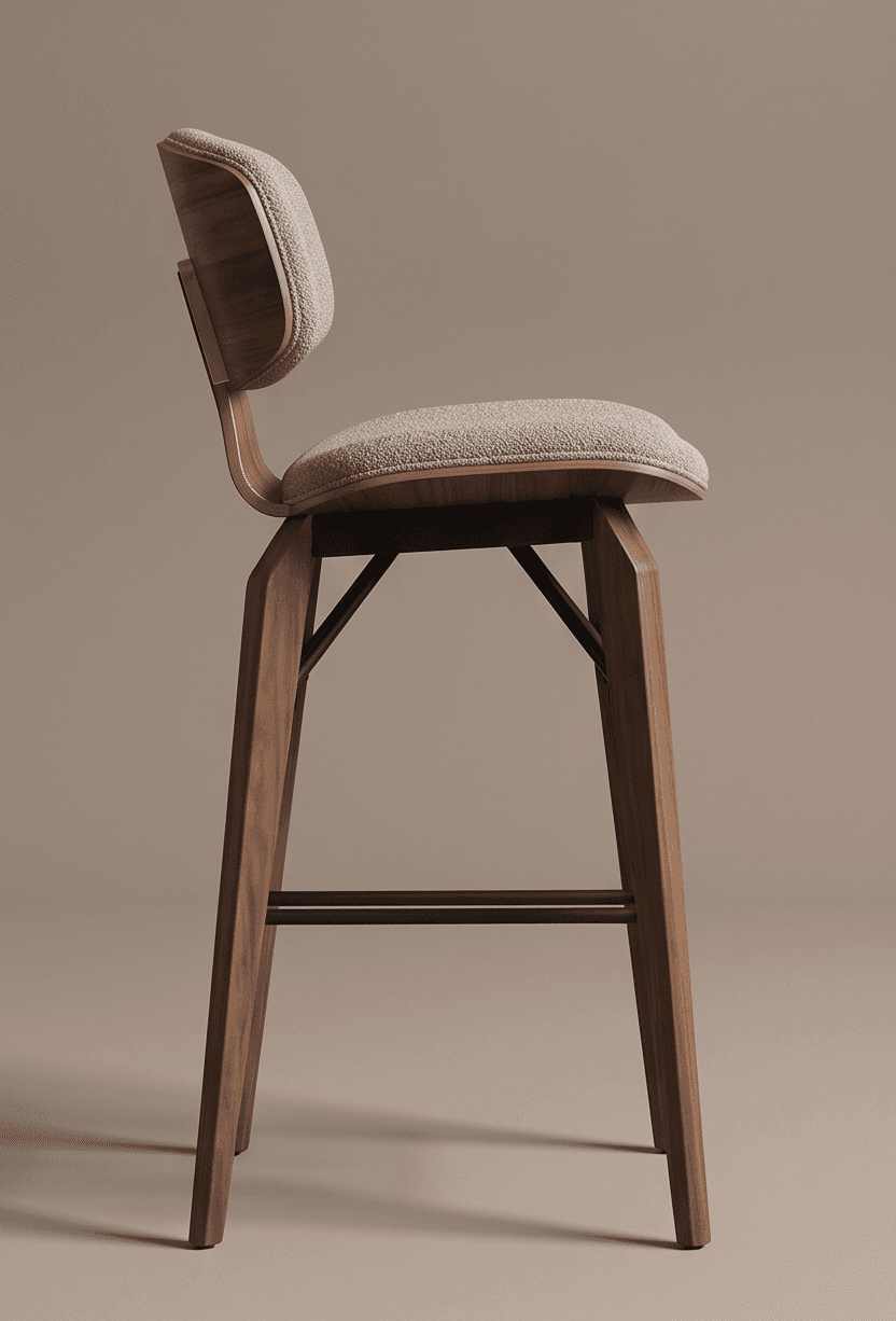 Modern Bar Stool Angle 4