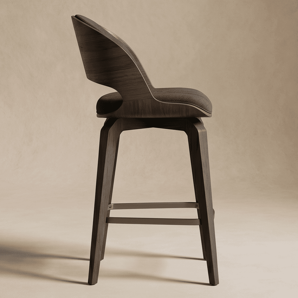 Modern Bar Stool Set Velvet Luxury Angle 4