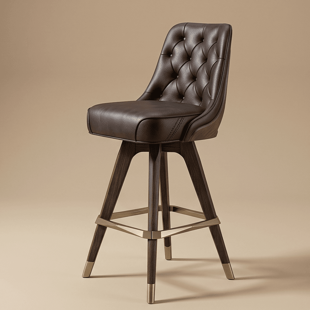 Tufted Barstool Luxury Hospitality Angle 1