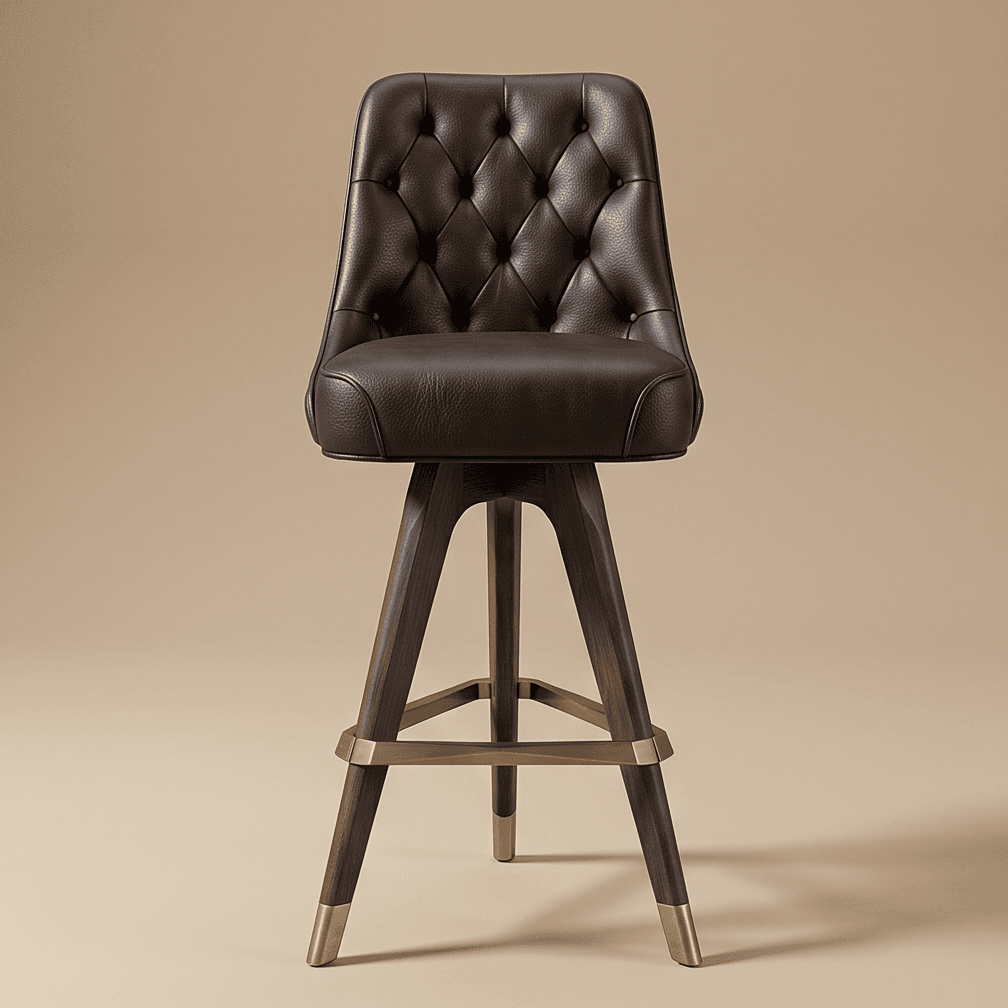 Tufted Barstool Luxury Hospitality Angle 2