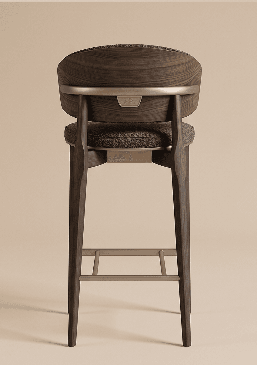 Upholstered Barstool Dining Set Modern Gray Angle 3