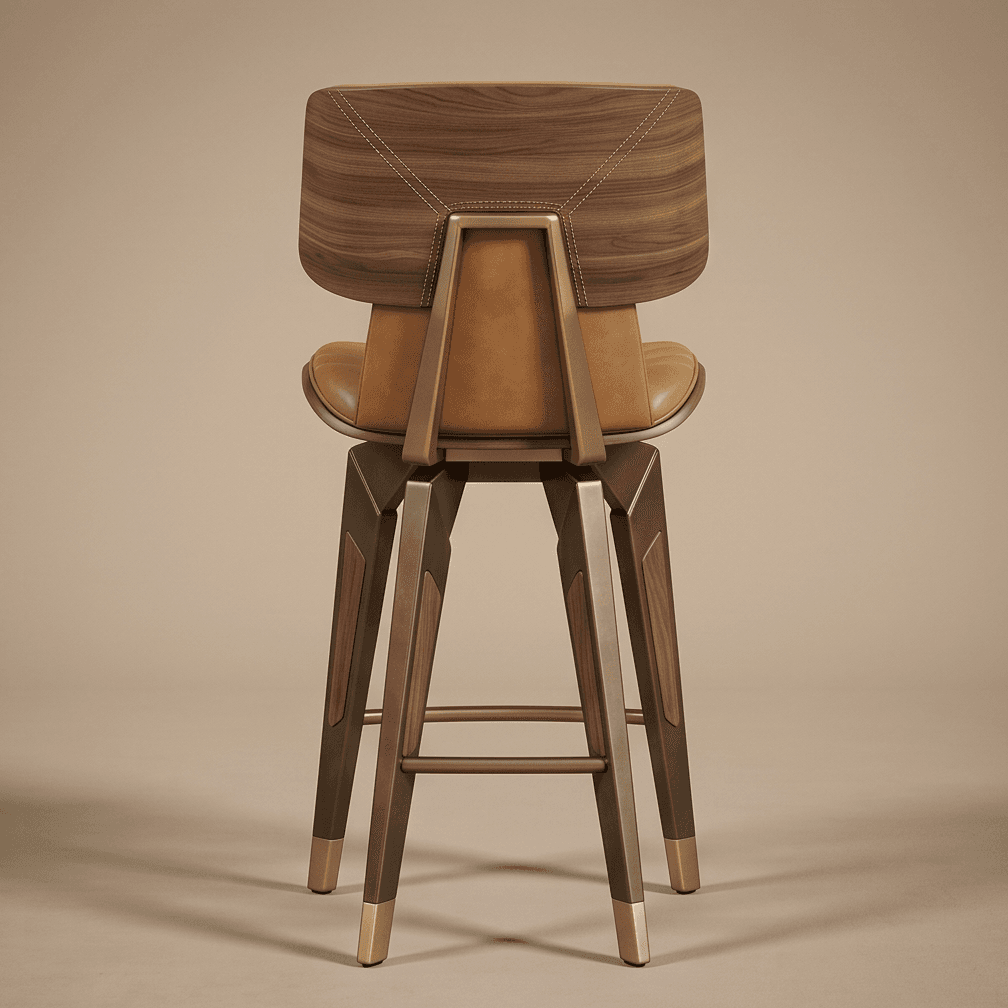 Upholstered Barstool Set Luxury Hospitality Angle 3