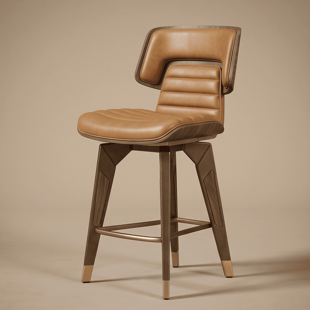 Upholstered Barstool Set Luxury Hospitality Angle 1
