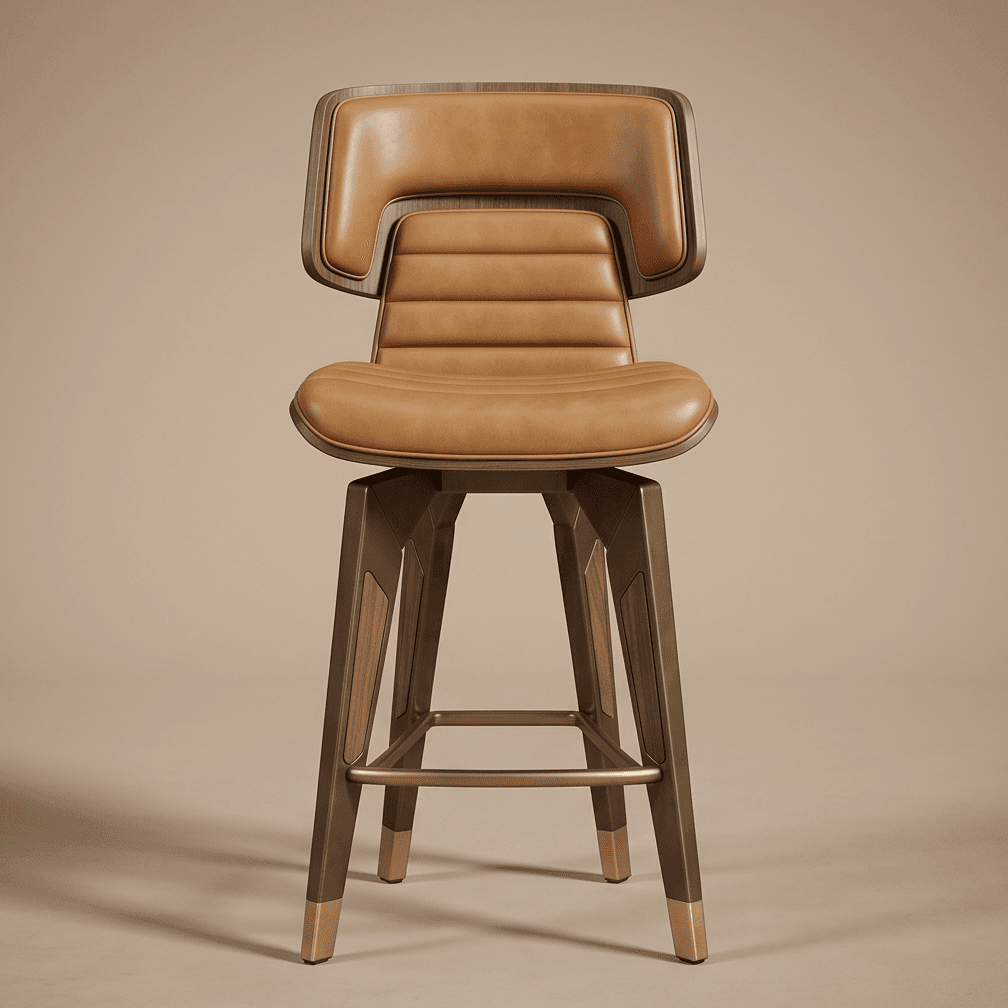 Upholstered Barstool Set Luxury Hospitality Angle 2