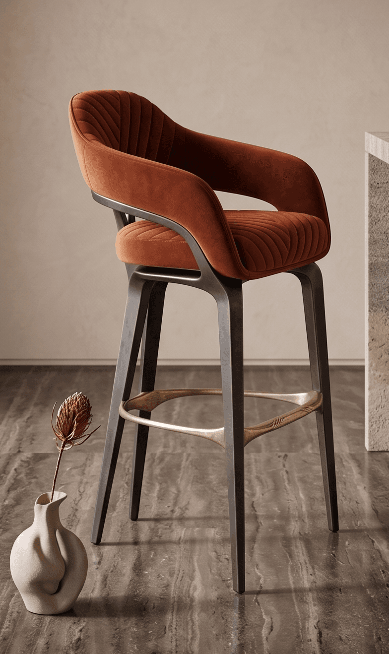 Velvet Barstool Luxury Hospitality Angle 1