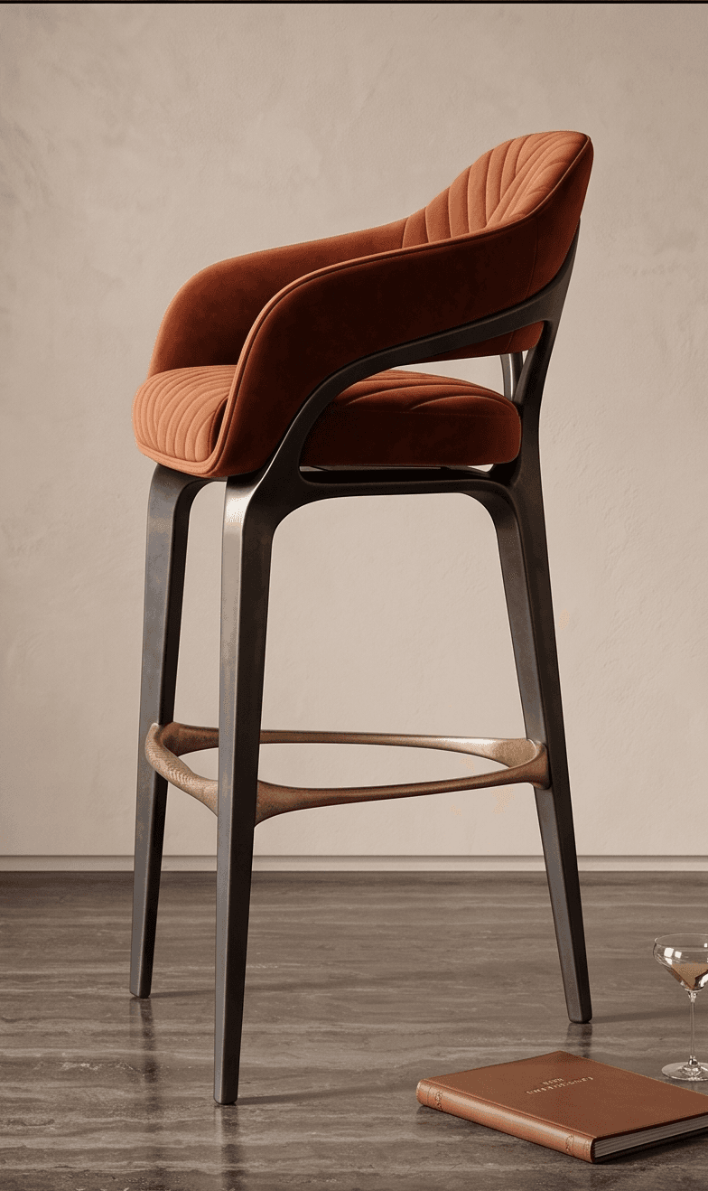 Velvet Barstool Luxury Hospitality Angle 4