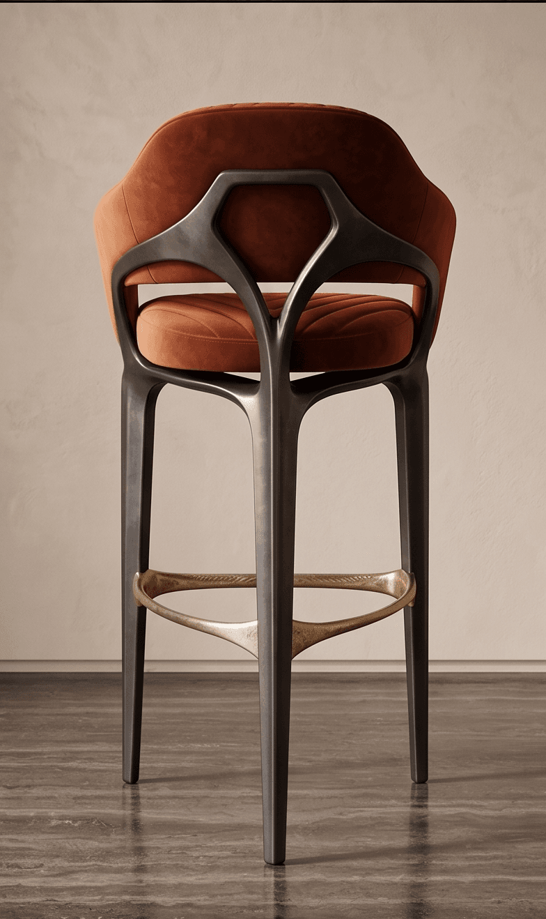 Velvet Barstool Luxury Hospitality Angle 3