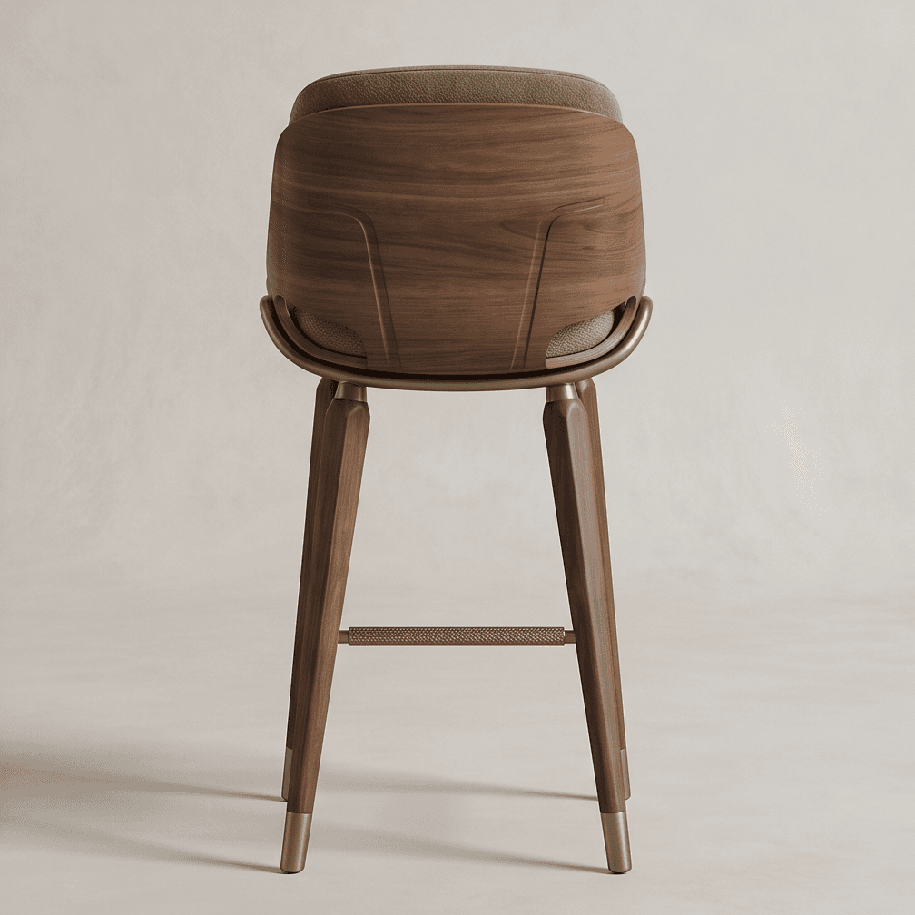 Wooden Bar Stool Luxury Angle 3