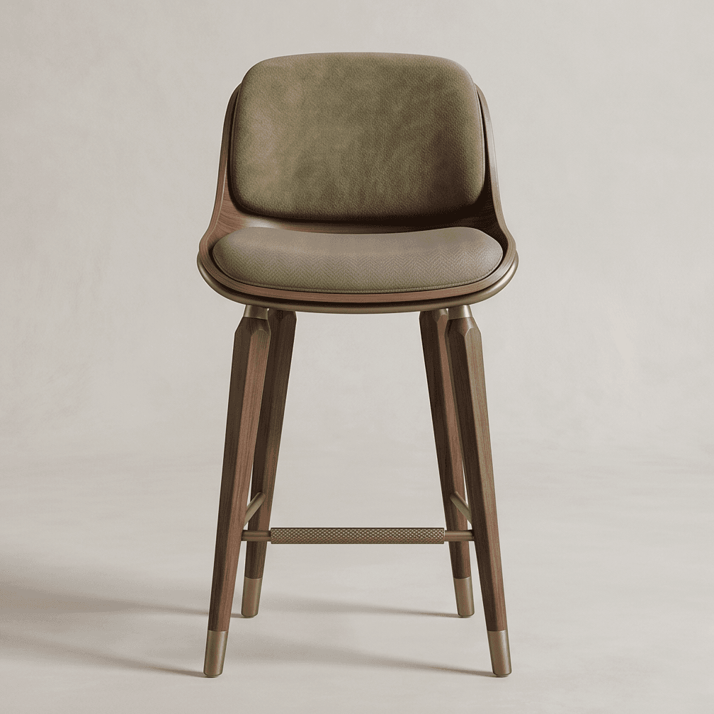 Wooden Bar Stool Luxury Angle 2