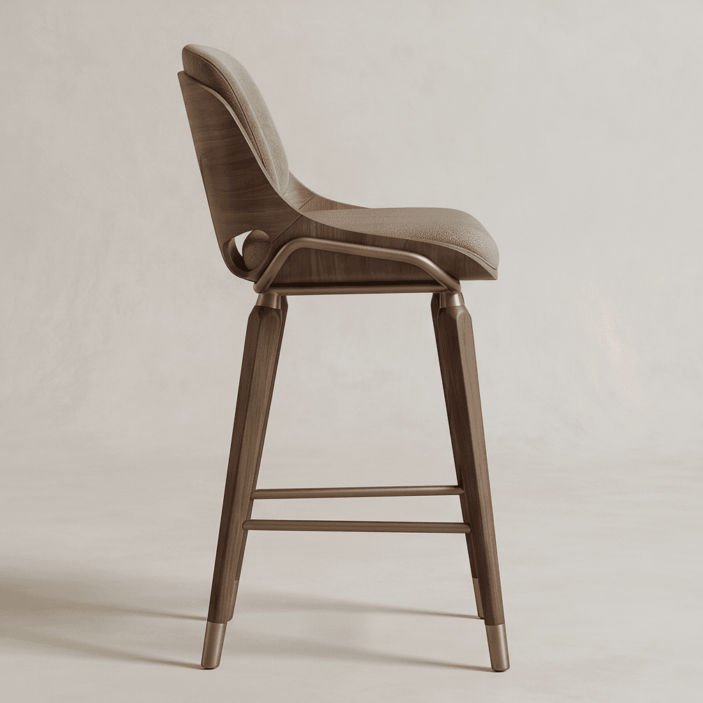 Wooden Bar Stool Luxury Angle 4
