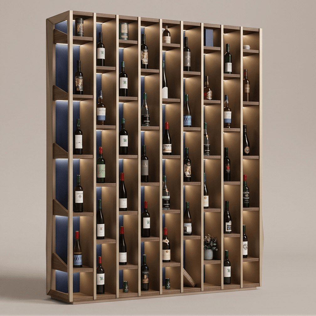 Illuminated Wine Cabinet Modern Storage