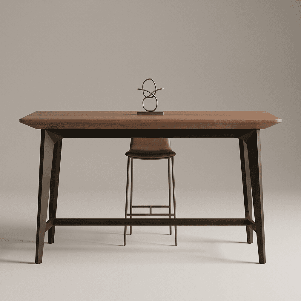 Industrial Style Bar Table Angle 2