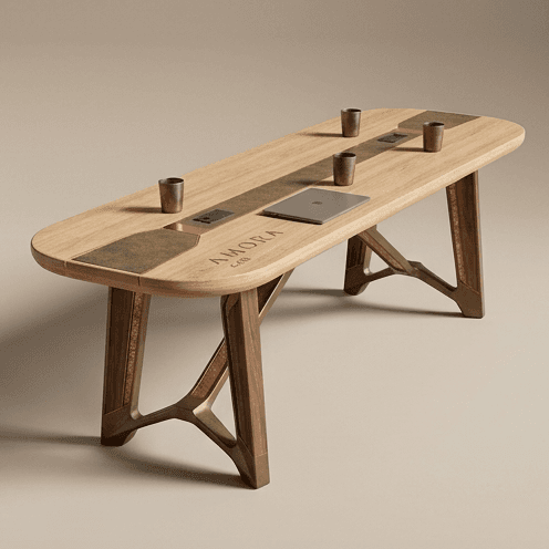 Live Edge Conference Table Angle 1