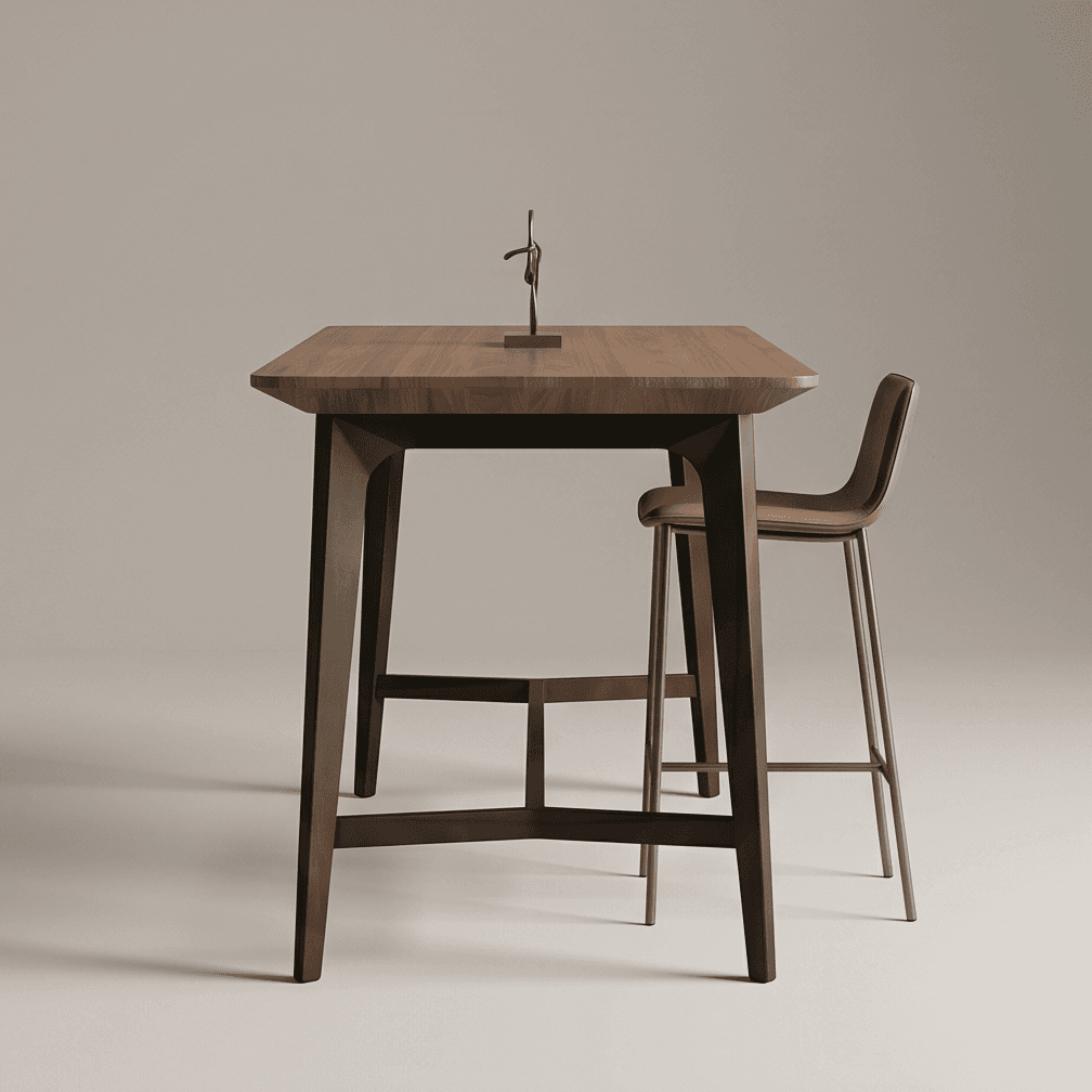 Industrial Style Bar Table Angle 4