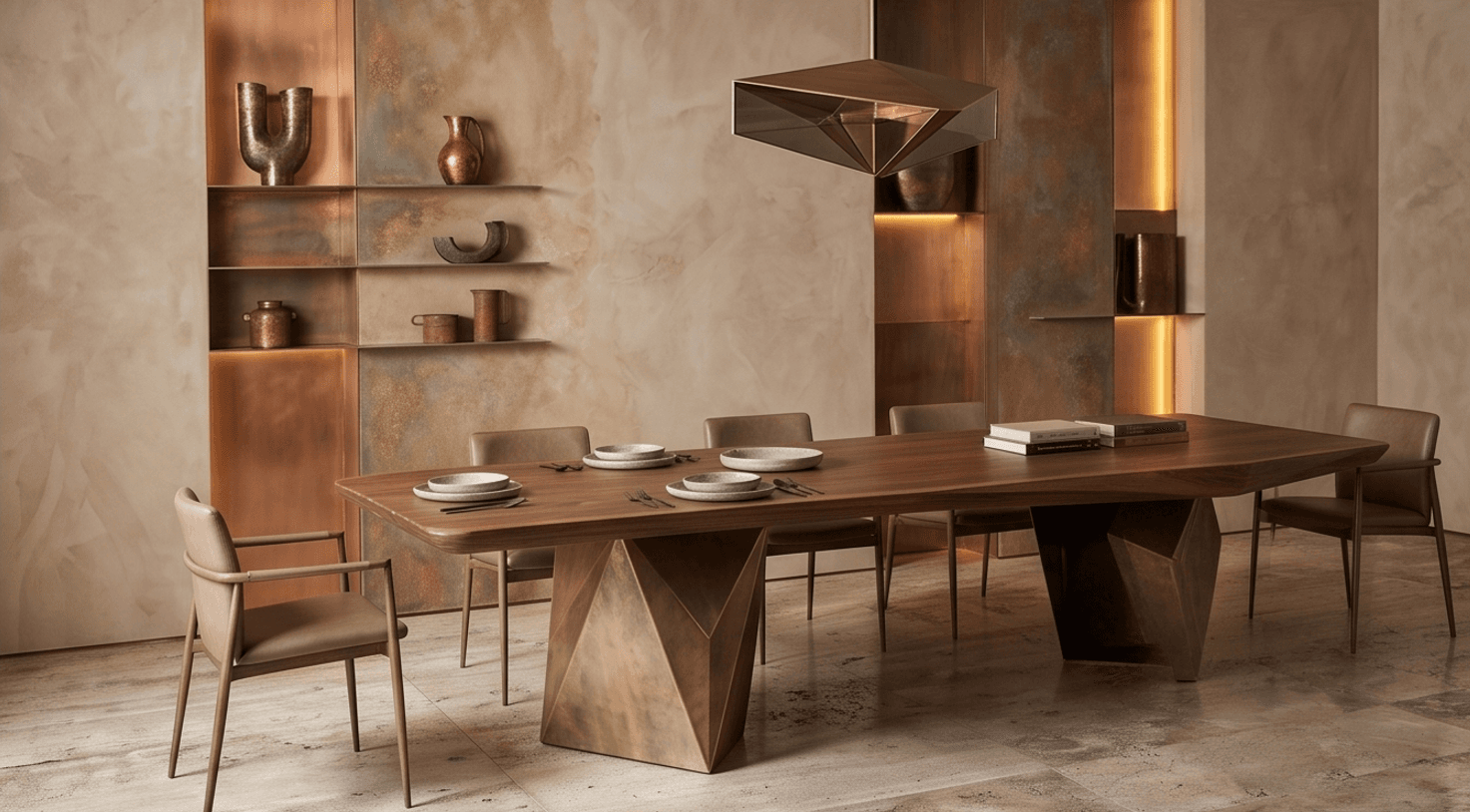 Contemporary Dining Set Angle 2