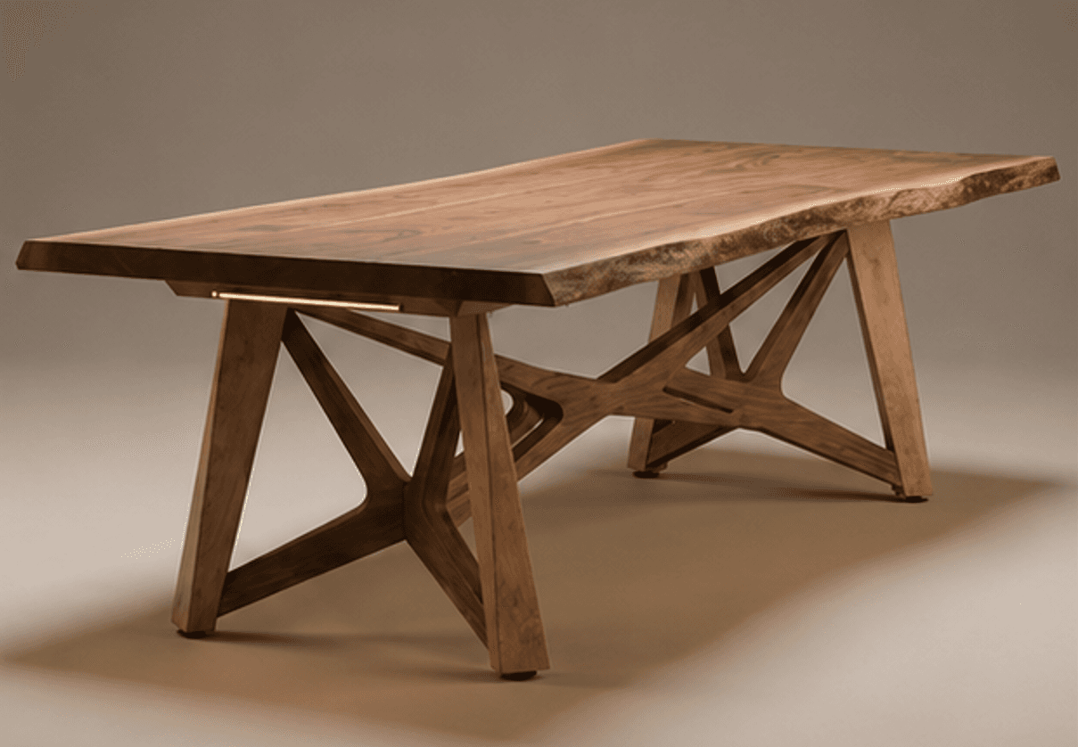 Wooden Dining Table Set Angle 3